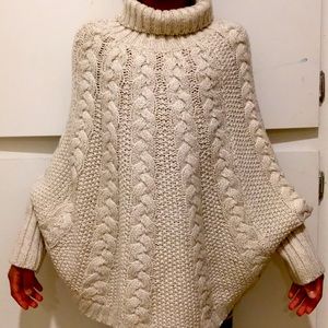 Glittter Beige Ponsho